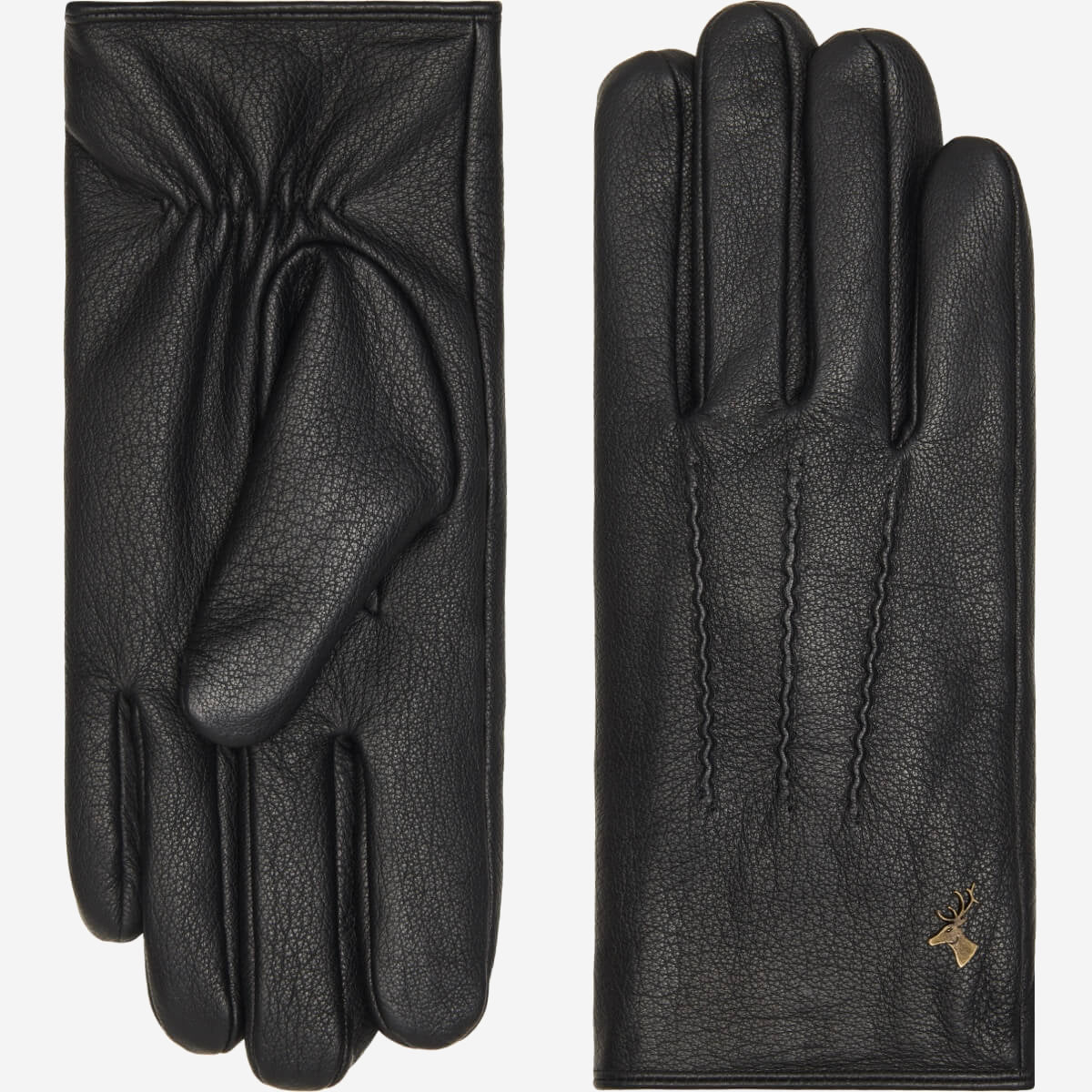 Jaxon (black) - goatskin leather gloves with luxurious faux fur lining & touchscreen feature - Schwartz & von Halen - UK - 2