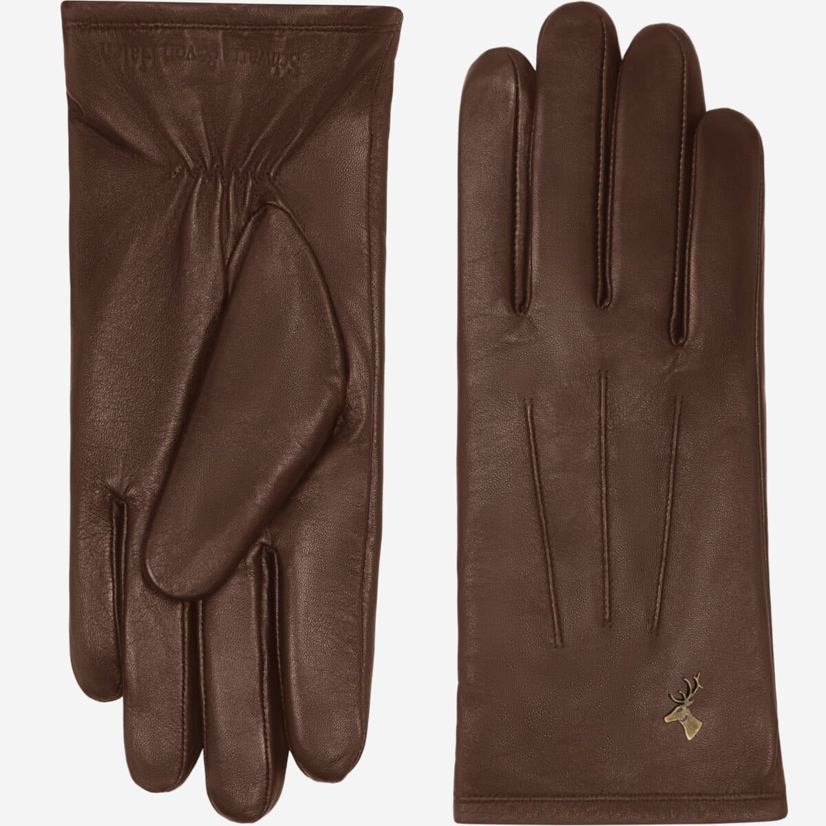 Lily (dark brown) - sheepskin leather gloves with warm fleece lining & touchscreen feature - Schwartz & von Halen - UK - 2