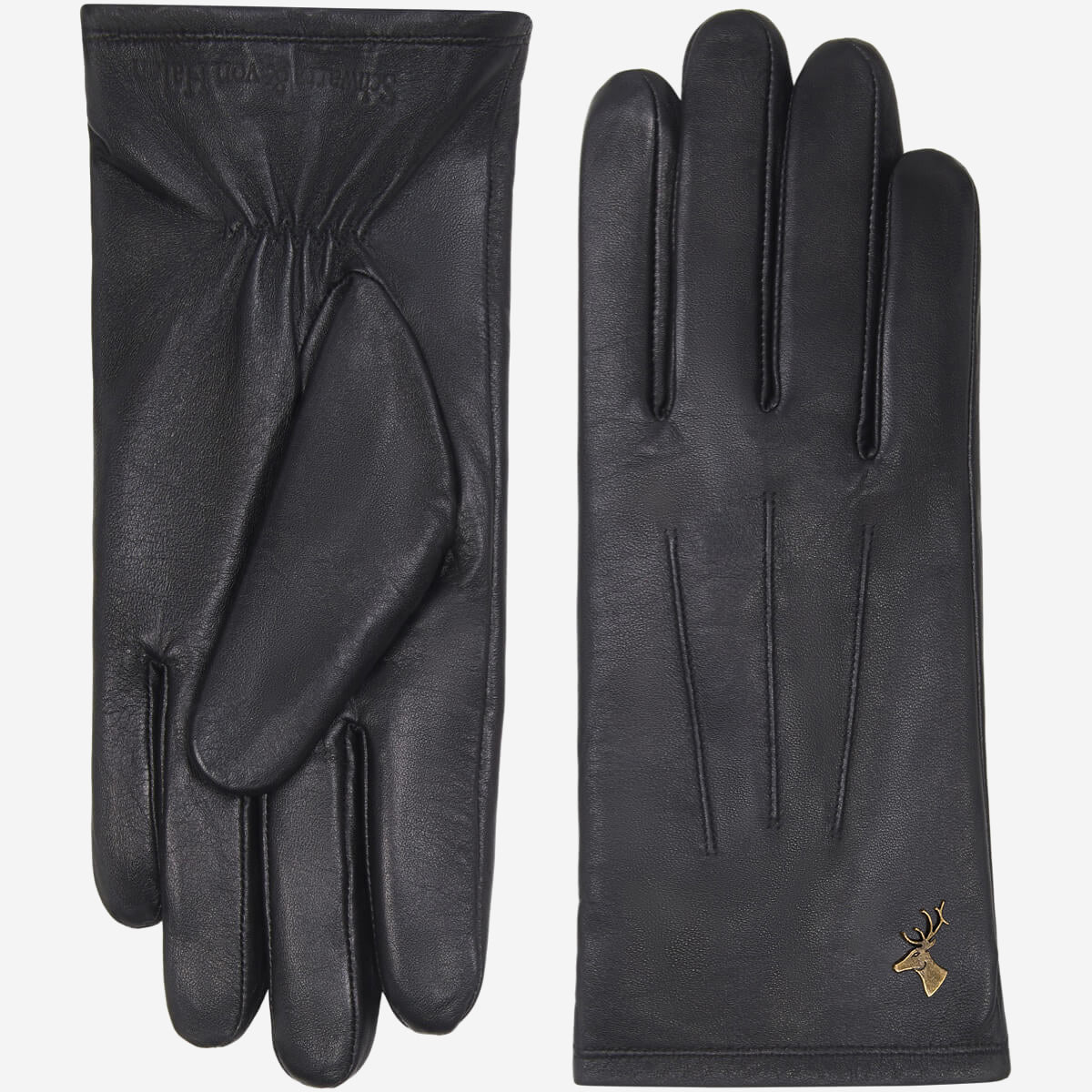 Lily (black) - sheepskin leather gloves with warm fleece lining & touchscreen feature - Schwartz & von Halen - UK - 2