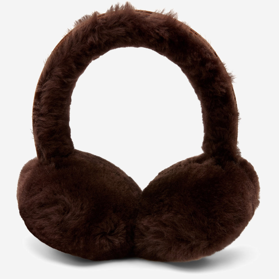 Nathaly (brown) – warm and stylish earmuffs from natural sheepskin and suede  - Schwartz & von Halen - UK - 3