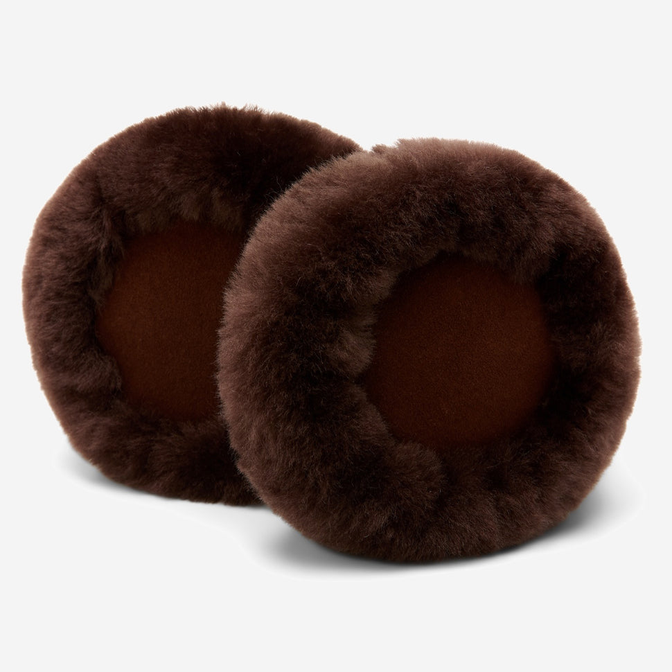 Nathaly (brown) – warm and stylish earmuffs from natural sheepskin and suede  - Schwartz & von Halen - UK - 4