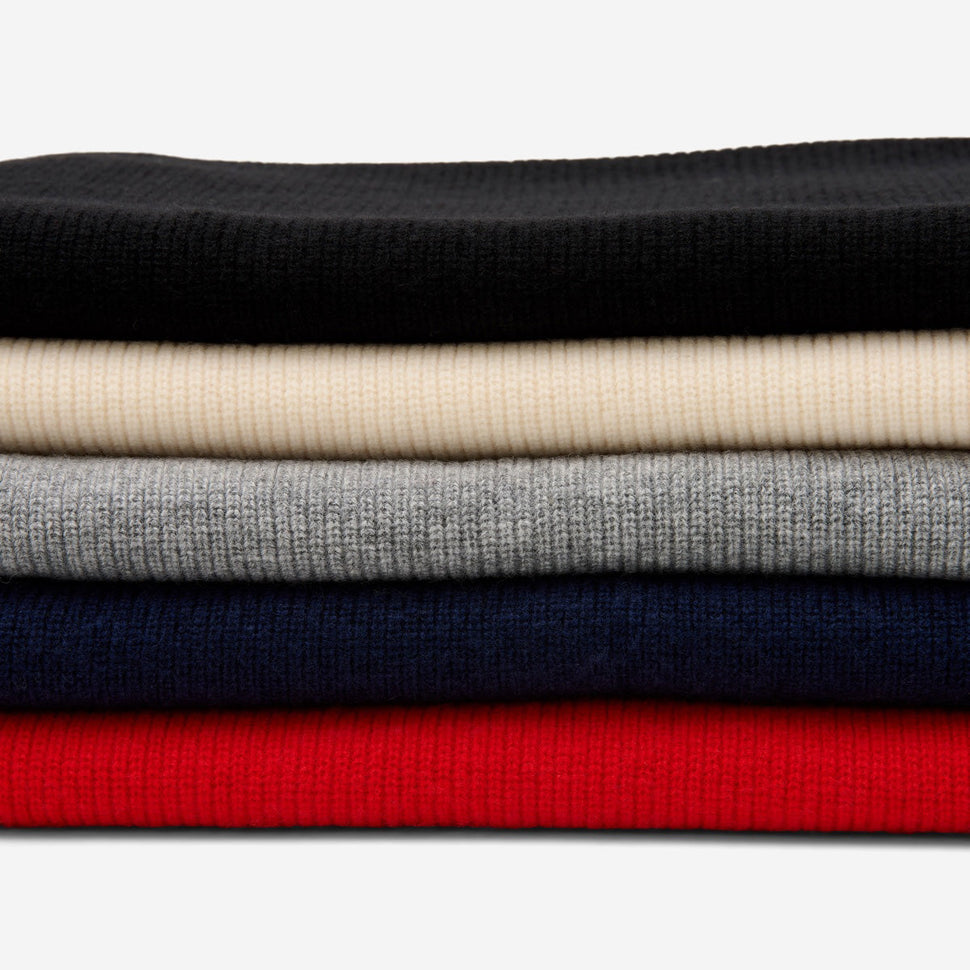 Charlie (navy blue) - premium scarf made of soft Merino wool (unisex) - Schwartz & von Halen - EU - 8