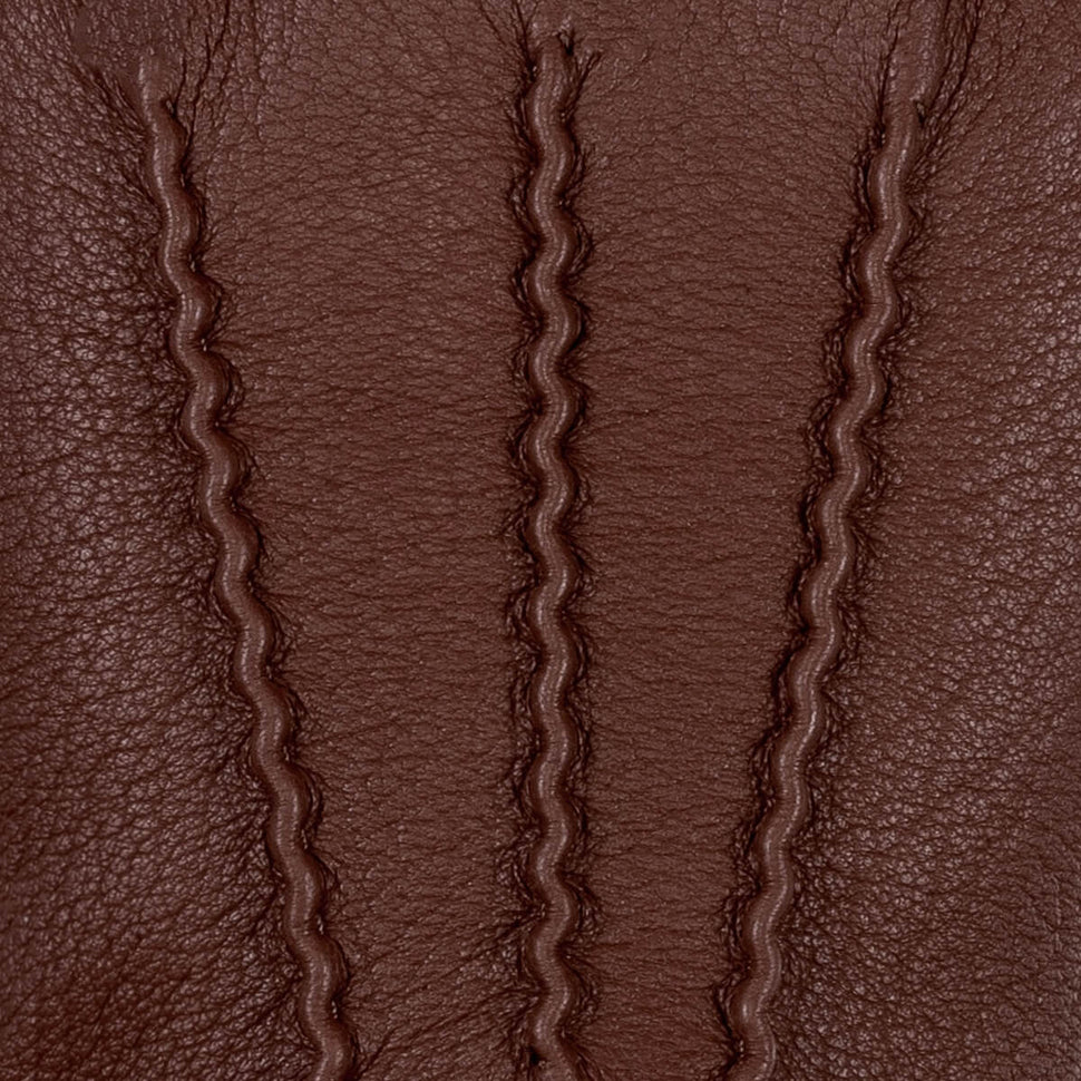 Brown Leather Gloves Men Deerskin - Wool Lining - Premium Leather Gloves – Designed in Amsterdam – Schwartz & von Halen® - 4