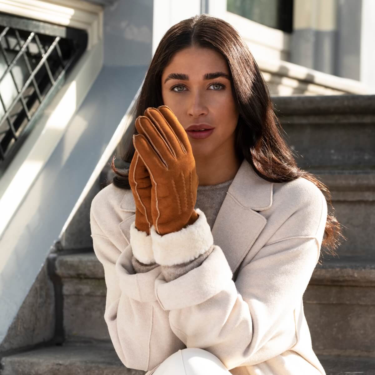 Giocante - suede leather gloves with luxurious sheep fur lining - Schwartz & von Halen - UK - 6