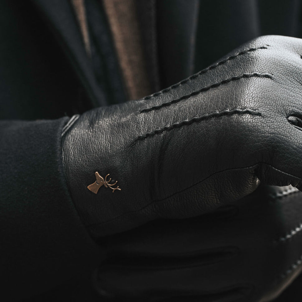 Thick Black Leather Gloves - Touchscreen - Lambswool Lining - Premium Leather Gloves – Designed in Amsterdam – Schwartz & von Halen® - 10