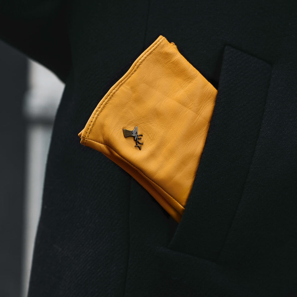 Yellow Leather Gloves - Cashmere lining - Touchscreen - Premium Leather Gloves – Designed in Amsterdam – Schwartz & von Halen® - 8